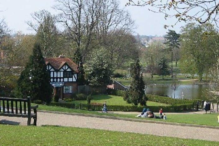 Colchester Castle Park and Museum by the River Colne